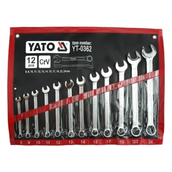 Hylsnyckelsats Yato YT-0362; 8-24 mm; 12 st.