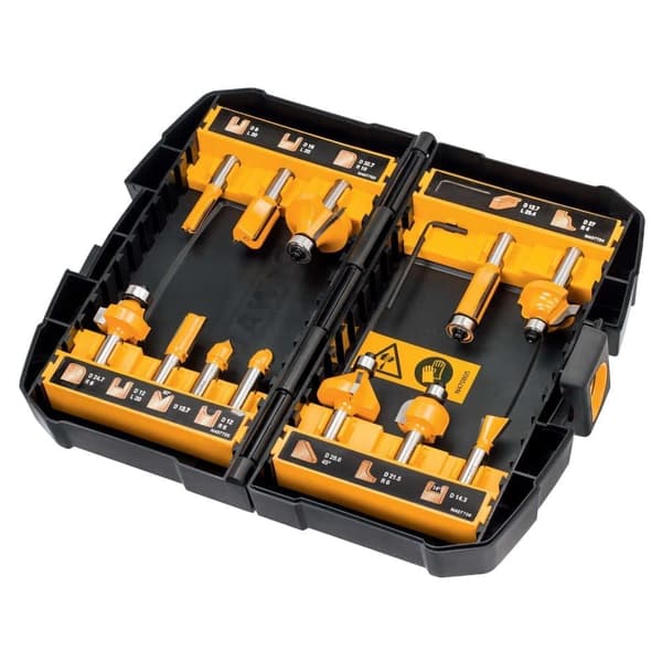 Fräs borrset DeWalt DT90016-QZ; 12 st.