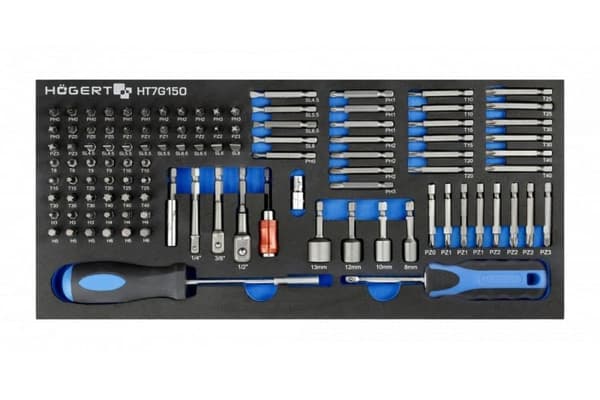 Verktygspaket Hogert HT7G150; 107 st.