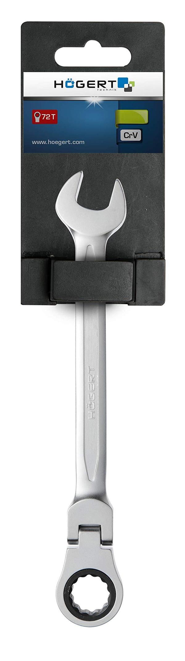 Skiftnyckel med spärrhake Hogert HT1R054; 14 mm