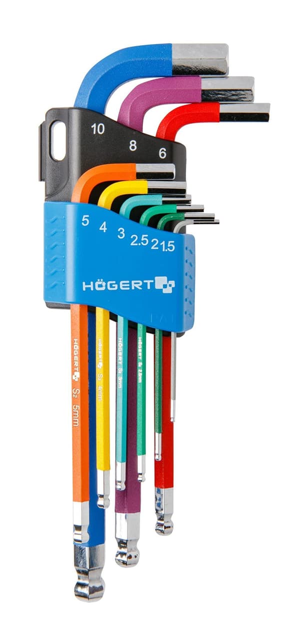 Hylsnyckelsats Hogert HT1W806; 1,5-10 mm; 9 st.