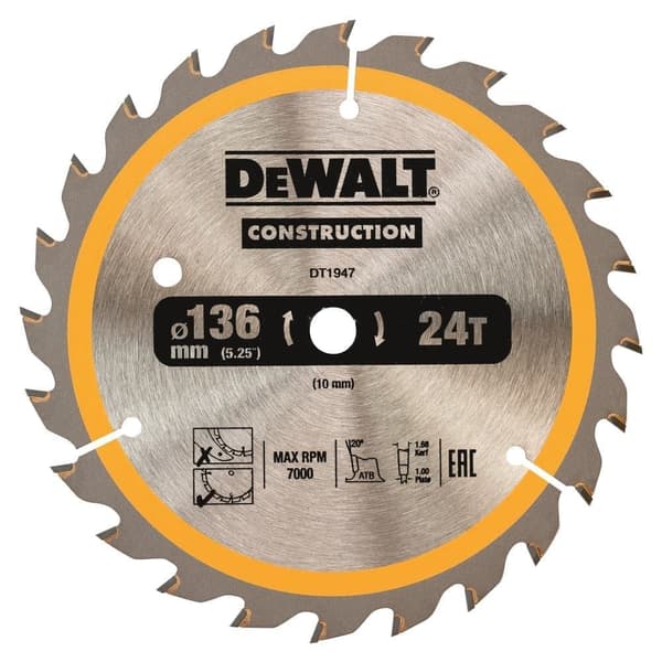 Sågklinga DeWalt DT1947-QZ; 136x10 mm; Z24
