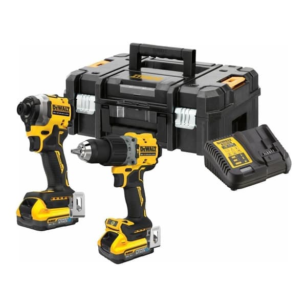 Verktygspaket DeWalt DCK2050H2T-QW (DCD805 + DCF850); 18 V; 2x5,0 Ah batt.