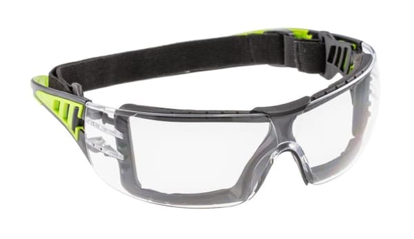 Skyddsglasögon Hogert HT5K011; genomskinlig/grön