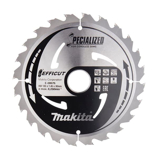 Sågklinga för trä Makita EFFICUT; 185x1,45x30,0 mm; Z24; 23°