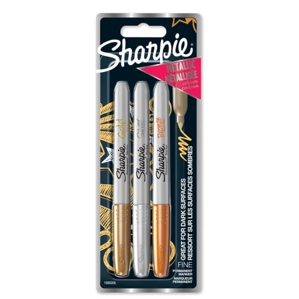 Märkpennor Sharpie Metalic Fine; 3 st.