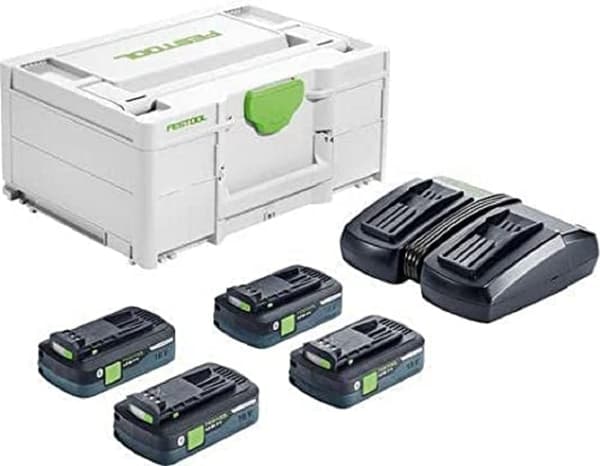 Tillbehörsset Festool SYS 18V 4x4,0/TCL 6 DUO; 18 V; 4x4,0 Ah batt.