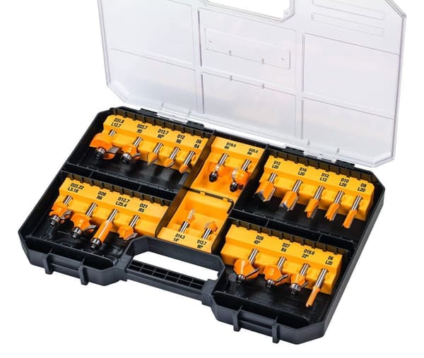 Fräs borrset DeWalt DT90017-QZ; 22 st.