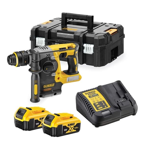 Borrhammare DeWalt DCH274P2T; SDS-plus; 2,1 J; 18 V; 2x5,0 Ah batt.