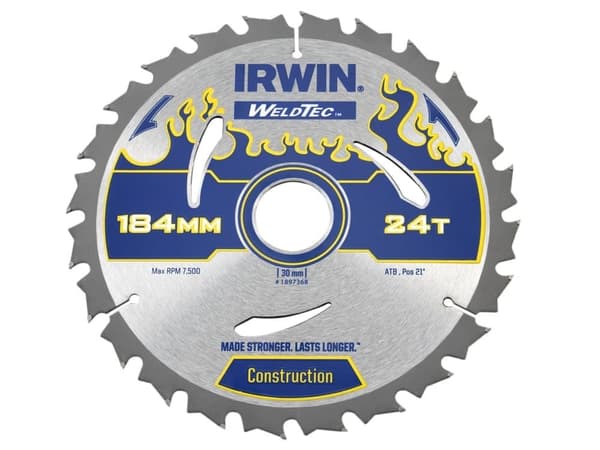 Sågklinga för trä Irwin; 184x2,4x30,0 mm; Z24