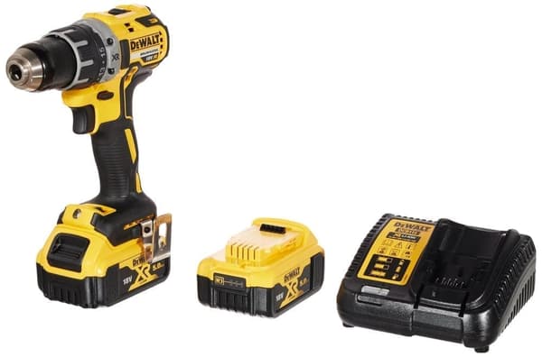 Skruvdragare/borr DeWalt DCD791P2; 18 V; 2x5,0 Ah batt.