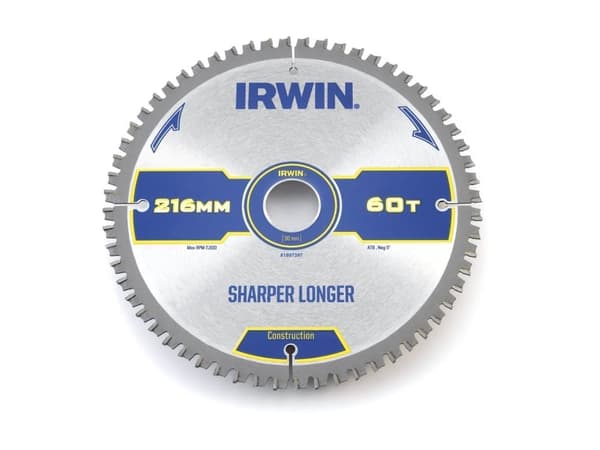 Sågklinga för trä Irwin; 216x2x30,0 mm; Z60