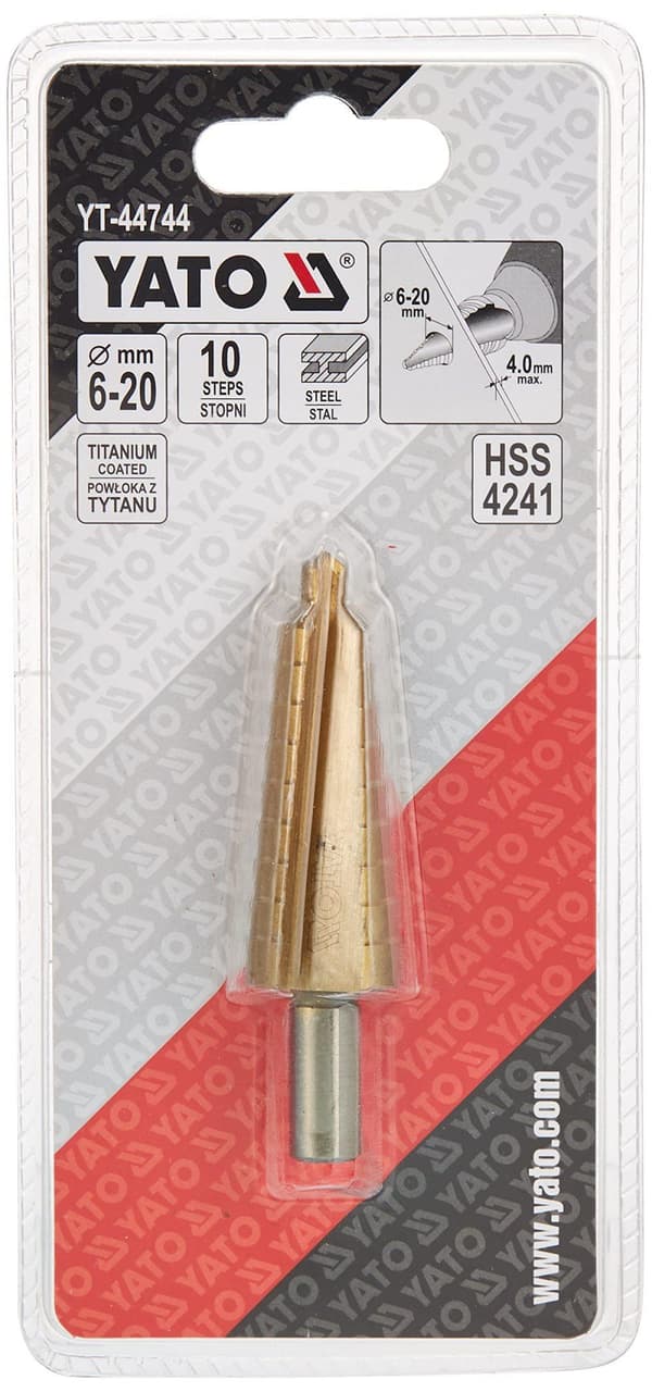 Etappborr Yato YT-44741; 4-22 mm