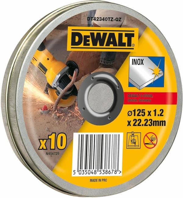 Kapskiva DeWalt DT42340TZ; 125x1,2 mm; 10 st.