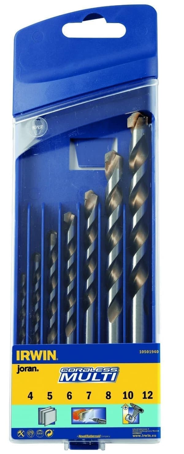 Universalborrsats Irwin CORDLESS; 4-12 mm; 7 st.