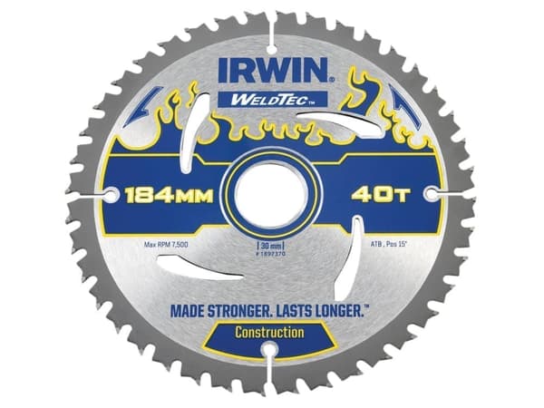 Sågklinga för trä Irwin; 184x2,4x30,0 mm; Z40