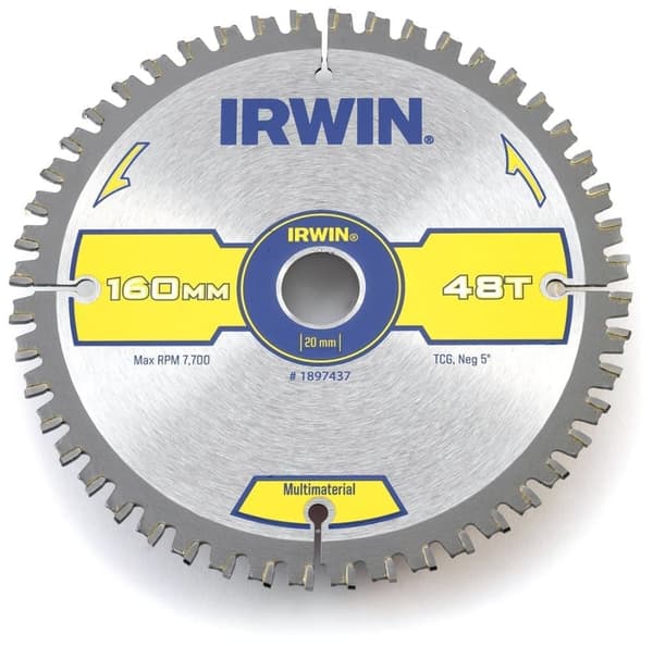 Sågklinga för trä Irwin; 160x2x20,0 mm; Z48
