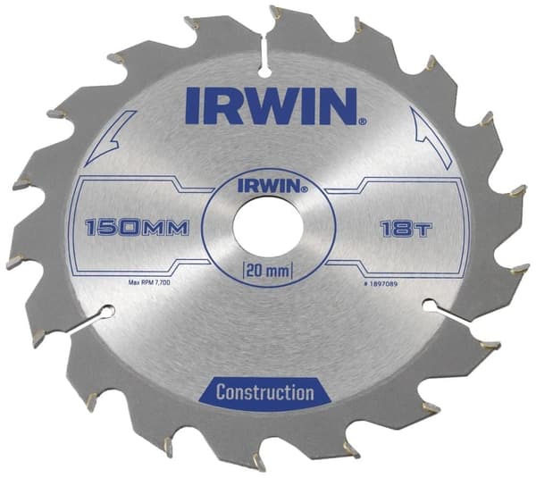 Sågklinga för trä Irwin; 150x2,5x20,0 mm; Z18