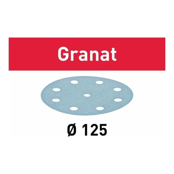 Sandpapper för excenterslipar Granat; 125 mm; P80; 50 st.