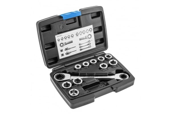 Hylsnyckelsats Hogert HT1R490; 8,0-18 mm; 11 st.