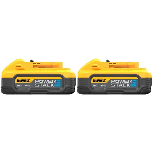 Batteri DeWalt Powerstack DCBP518H2; 18 V; 5,0 Ah; Li-ion; 2 st.