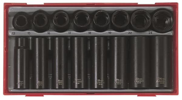 Teng Tools 16-osainen 1/2" Square Drive -koneen kantasarja