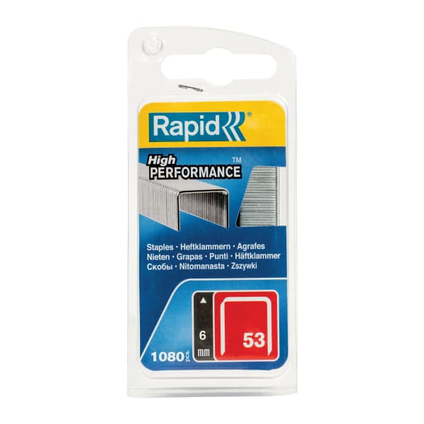 Hurtighæfteklammer lavet af tynd tråd nr. 53 (6 mm) - pakke med 1080 stk.