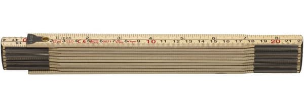 Luna Foldelineal 2m - mm/tommer graduering