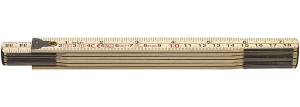 Luna Foldelineal 1 m - mm/tommer inddeling