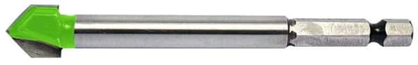 Flisebor med hårdmetalspids og 1/4"" sekskantet skaft 10 mm