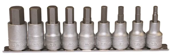 Sæt med sekskantede fatninger med 1/2" firkantet drev. Teng Tools M1212