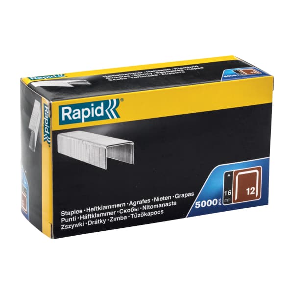 Snabbklammer av platt tråd nr. 12 (16 mm) - förpackning om 5000 st.