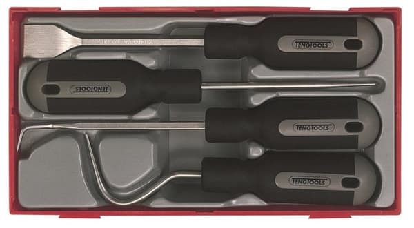 Teng Tools TTSR04 4-osainen kaavinta ja purkusarja