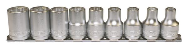 TX-E uttag i ett set med en 1/2" fyrkantsdrift Teng Tools M1210