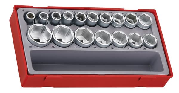 17-osainen 1/2" Square Drive 6-pisteen pistokesarja, Teng Tools TT1217-6
