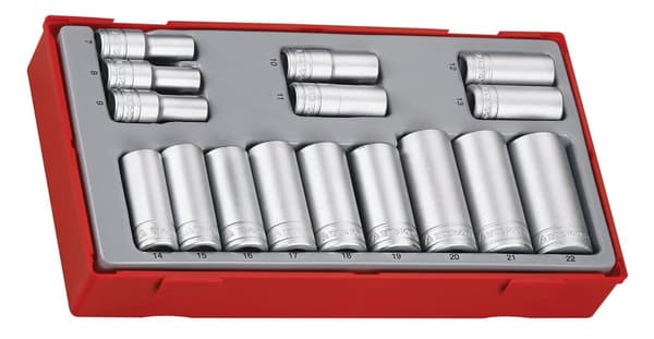 Teng Tools TT3816 16-delad 3/8" fyrkantig drivsockelsats