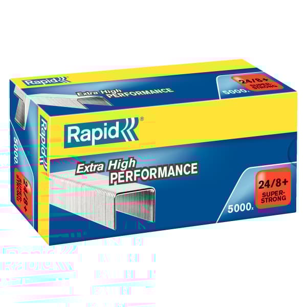 Rapid Super Strong 24/8+ 5M klammer - förpackning om 5000 st.