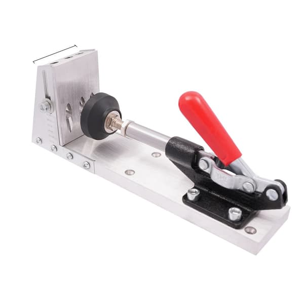 Pocket Hole Jig Kit, Justerbar Boremål 12-45mm, Robust Aluminiumkonstruktion,Rød