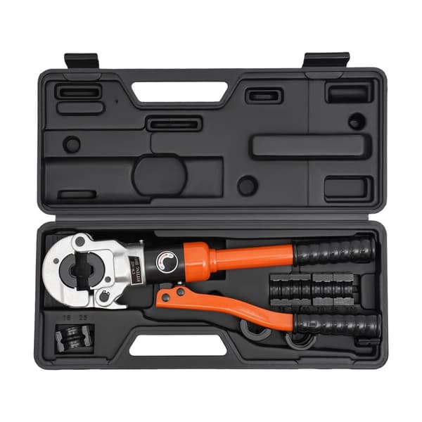 Hydraulisk Kobberrør Crimp Værktøj, 360° Drejelig Hoved, Ergonomisk Greb,V Sæt