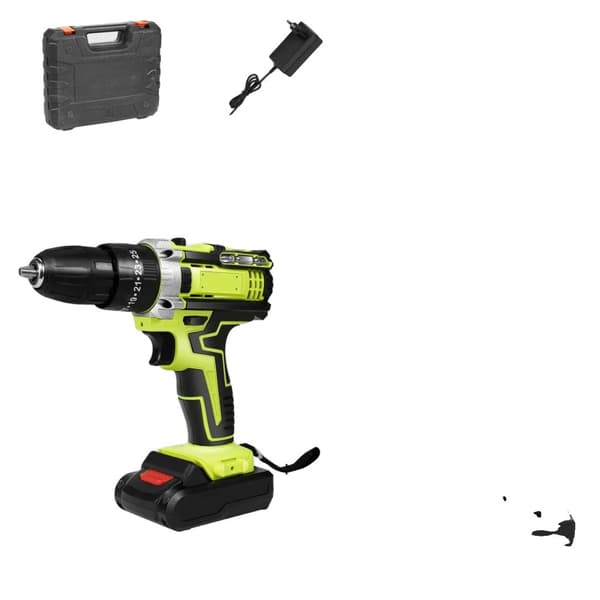 Impact Cordless Drill, 28V Strøm, 1350rpm Hastighed,to batterier +24 sæt