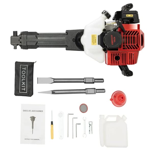 Gasoline Jack Hammer, Kraftfuld 1900W Motor, Lav støjdrift,MULTI