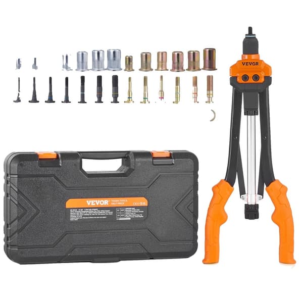 Rivnut Værktøjssæt, 186 Assorterede Rivnutter, Holdbart Q235 Stål,16in 186stk SemiAuto