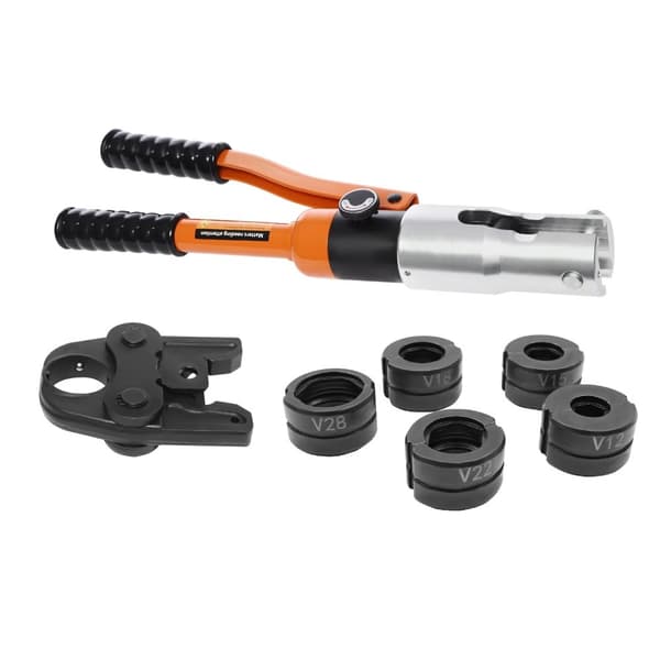 Ammattimainen hydraulinen puristustyökalu, 10 tonnin voima, ergonominen muotoilu,Pihdit V-muoteilla