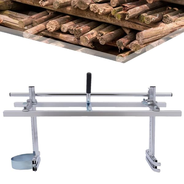 Kedjesågram, Justerbar Höjd, Hållbar Aluminiumkonstruktion,Silver, 14 tum