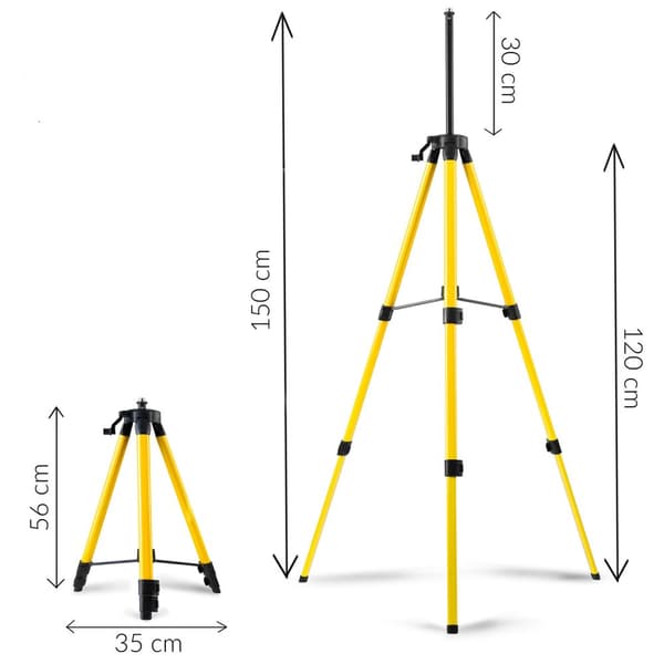 Krydslaser i etui + Humberg HM-170 stativ