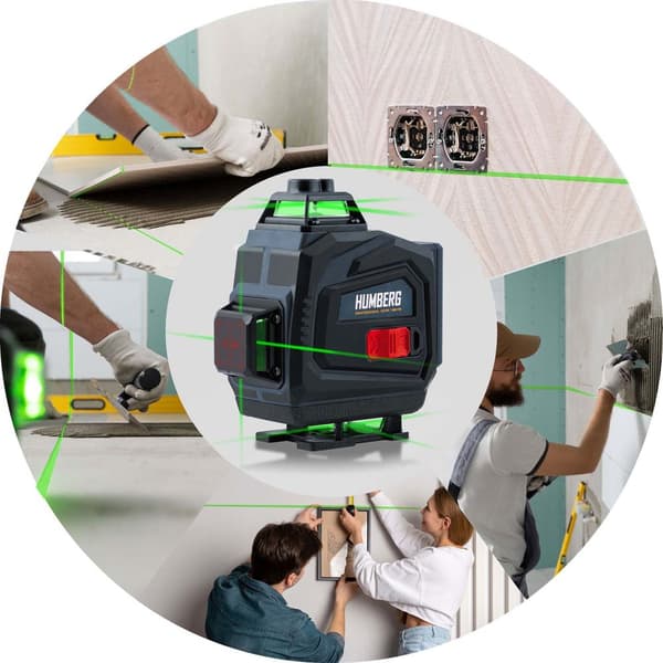 Krydslaser i etui + Humberg HM-170 stativ