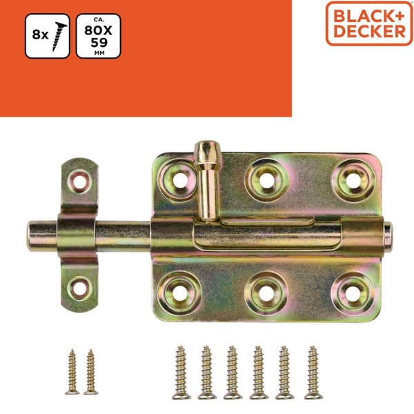 Skjutregel i metall 80x59 mm - 8-pack