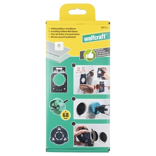 Wolfcraft 5897000 Gipsvæg El-boks Installationssæt