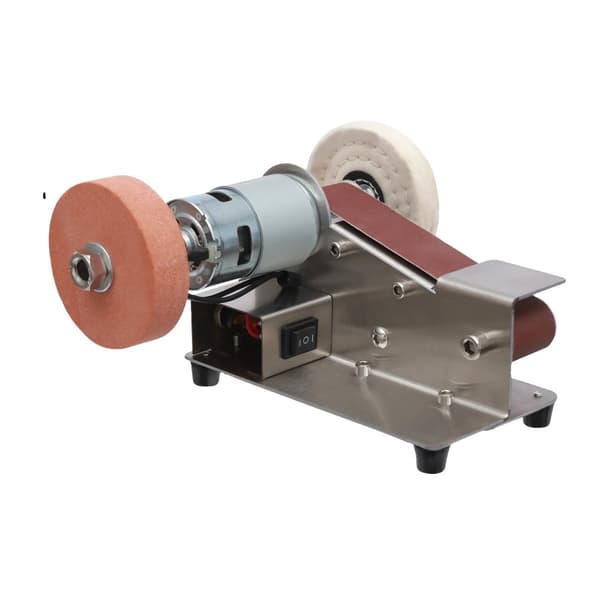 Mini Bæltsliber, 150W Højtydende Motor, Justerbare Hastighedsindstillinger,Rød