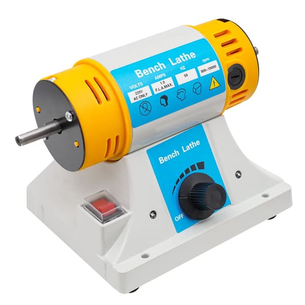320W Bänkslipmaskin för Polering, Justerbar Hastighet 800-10000 RPM, Hållbar Design i Aluminiumlegering,EU